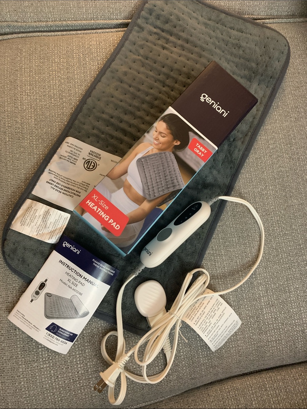 XL-Size Heating Pad - Gray